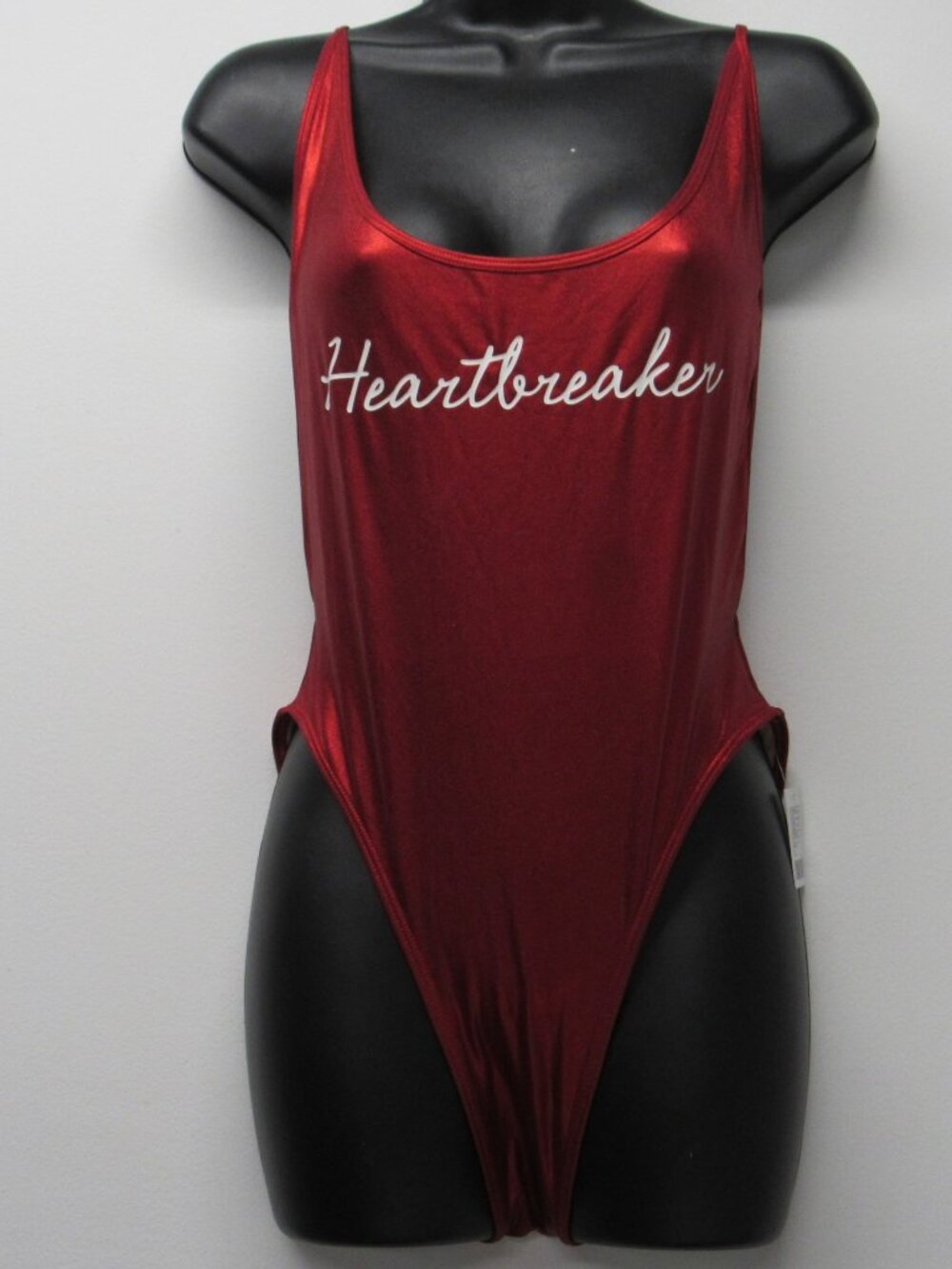 NWT Private Party UO Heartbreaker Red Metallic High Cut Swimsuit sz M/L $110